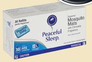 Peaceful Sleep Mosquito Mats Refills 30 Pack-Each