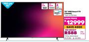 Hisense 75" (190cm) UHD Smart TV 75A6K