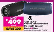 Volkano Cyclone Series Portable Bluetooth Speaker Black Or Blue-Each