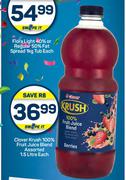 Clover Krush 100% Fruit Juice Blend Assorted-1.5L Each