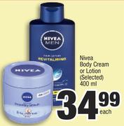 Nivea Body Cream Or Lotion (Selected)-400ml Each