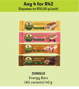 Jungle Energy Bars (All Variants)-For Any 4 x 40g