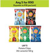 Lay's Potato Chips (All Variants)-For Any 5 x 120g