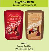 Lindt Cornet Truffles (All Variants)-For Any 2 x 200g