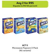 ACT II Microwave Popcorn 3-Pack (All Variants)-For Any 2