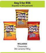 Willards Cheasnaks (All Variants)-For Any 3 x 135g