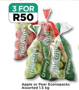 Apple Or Pear Econopacks Assorted-For 3 x 1.5Kg