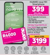 Huawei Nova Y61 Smartphone-On 1GB Red Top Up Core More Data
