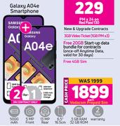 2 x Samsung Galaxy A04e Smartphone-On Red Flexi 130