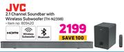 JVC 2.1 Channel Soundbar With Wireless Subwoofer TH-N239B