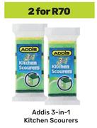 Addis 3 In 1 Kitchen Scourers-For 2