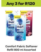 Comfort Fabric Softener Refill Assorted-For 3 x 800ml