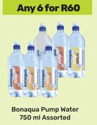 Bonaqua Pump Water Assorted-For 6 x 750ml