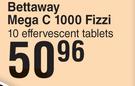 Bettaway Mega C 1000 Fizzi 10 Effervescent Tablets