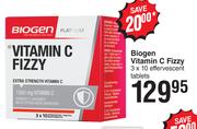Biogen Vitamin C Fizzy 3 x 10 Effervescent Tablets