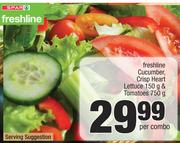 Spar Freshline Cucumber, Crisp Heart Lettuce 150g & Tomatoes 750g-Per Combo