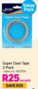 Bostik Super Clear Tape 2-Pack- Per Pack