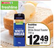 Spar Freshline Sliced White Bread Toaster-700g Per Loaf