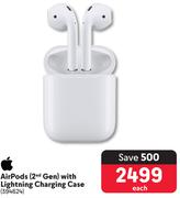Apple Air Pods 2nd Gen With Lighting Charging Case-Each