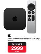 Apple TV 4K With wiFi & Ethernet 128GB
