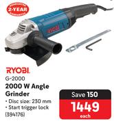 Ryobi 2000W angle Grinder G-2000 394176-Each