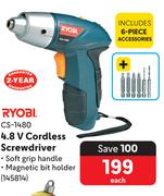 Ryobi 4.8V Cordless Screwdriver CS-1480 145814-Each