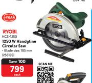 Ryobi 1250W Handyline Circular Saw HCS-1250 256199-Each
