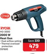 Ryobi 2000W Heat Gun HG-2000 197691-Each