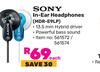 Sony In Ear Headphones MDR-E9LP