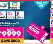 TCL 65" QLED Google TV