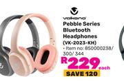 Volkano Pebble Series Bluetooth Headphones VK-2023-KH-Each