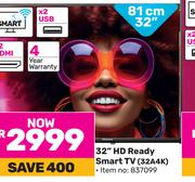 Hisense 32" HD Ready Smart TV 32A4K