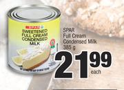 Spar Full Cream Condensed Milk-385g Each