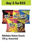 Nik Naks Maize Snack Assorted-For Any 5 x 135g