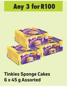 Tinkies Sponge Cakes Assorted-For Any 3 x 6 x 45g