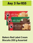 Bakers Red Label Cream Biscuits Assorted-For Any 3 x 200g
