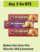 Bakers Eet-Sum-Mor Biscuits Assorted-For Any 3 x 200g
