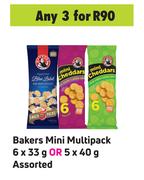 Bakers Mini Multipack 6 x 33g Or 5 x 40g Assorted -For Any 3 