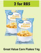 Great Value Corn Flakes-For 2 x 1kg