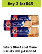 Bakers Blue Label Marie Biscuits Assorted-For Any 3 x 200g