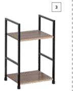 Nevis 2 Tier Slim Shelf-480mm x 291mm x 235mm