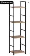 Nevis 4 Tier Slim Shelf-1.12m x 291mm x 235mm