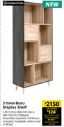 Home & Kitchen 2 Tone Buru Display Shelf-1.78m (h) x 800mm (w) x 360mm (d)