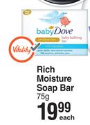 Baby Dove Rich Moisture Soap Bar-75g Each