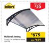 Builders Multiwall Awning 1m X 1.5m
