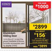 Kenzo Aluminium Sliding Door 2500-1.8m(h) X 2.1m(w)