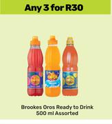 Brookes Oros Ready To Drink Assorted-For Any 3 x 500ml