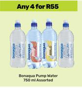 Bonaqua Pump Water Assorted-For 4 x 750ml