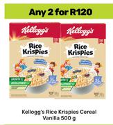 Kellogg's Rice Krispies Cereal Vanilla-For Any 2 x 500g