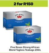 Five Roses Strong African Blend Tagless Teabags-For 2 x 200s
